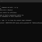 mysql password change