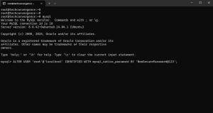 mysql password change